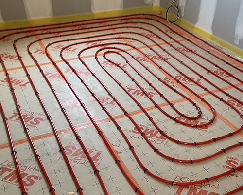 Pose de plancher chauffant